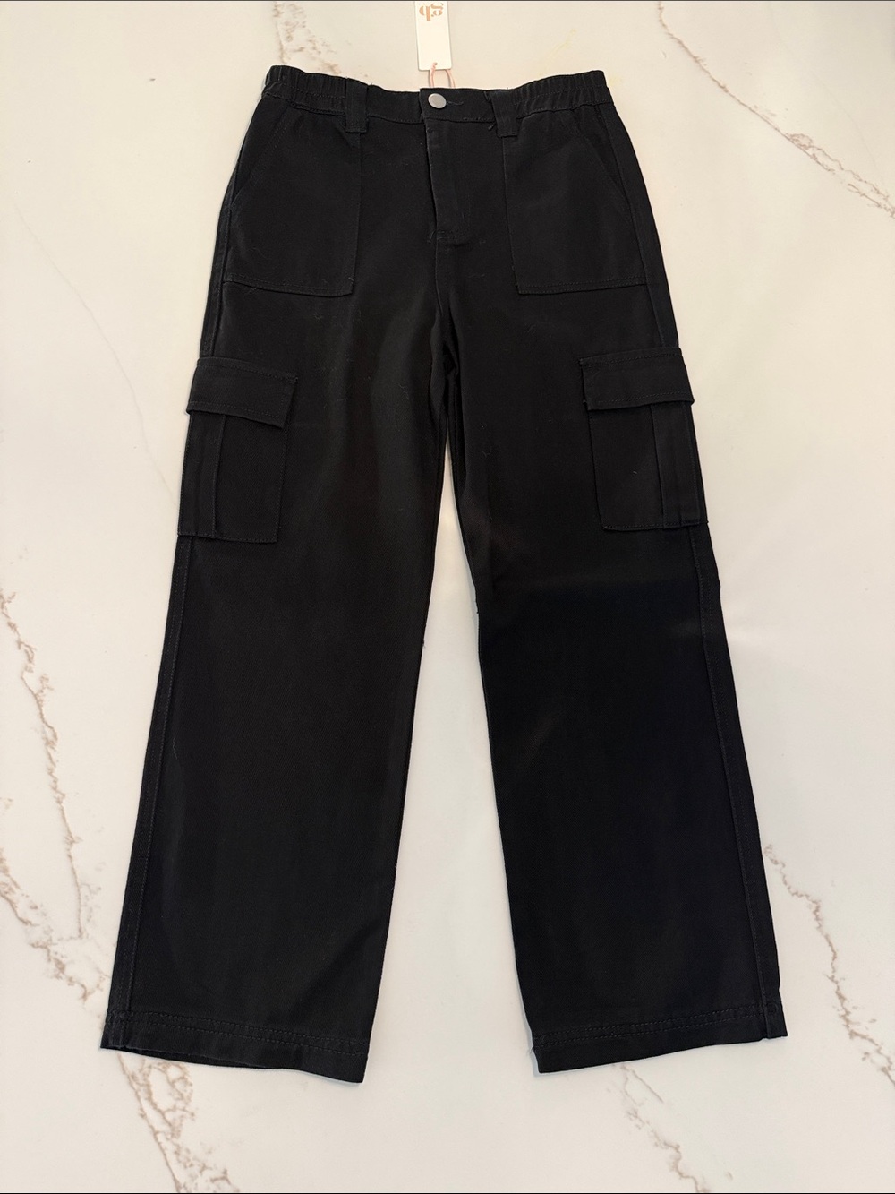 GB Girls Black Cargo Pants - Casual Utility Style